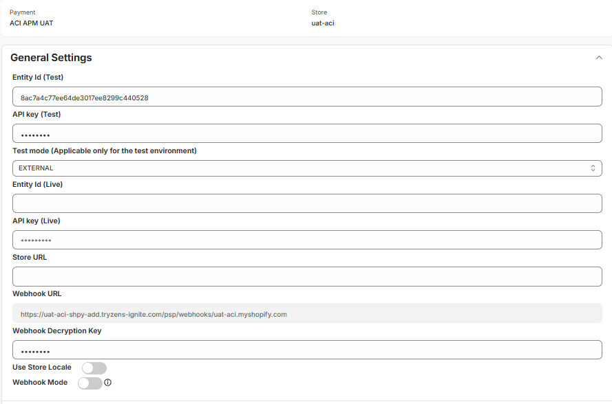 Shopify Embedded Multi-APMs: App configuration – General Settings